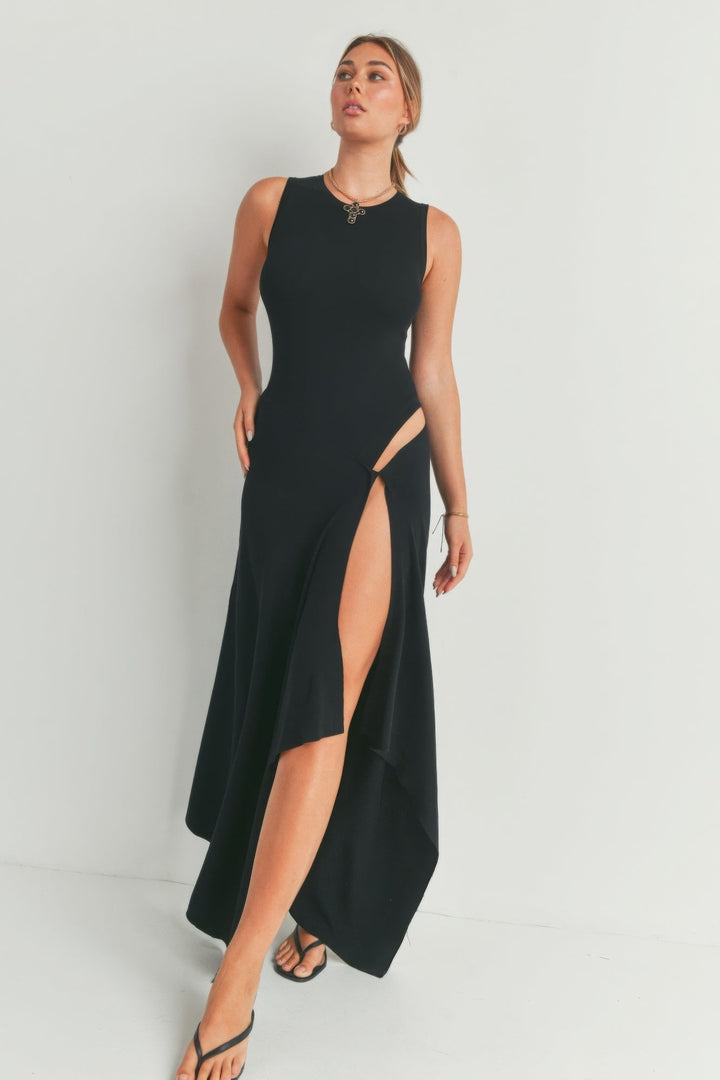 Maxi Dress With Slit - GirlSavvi