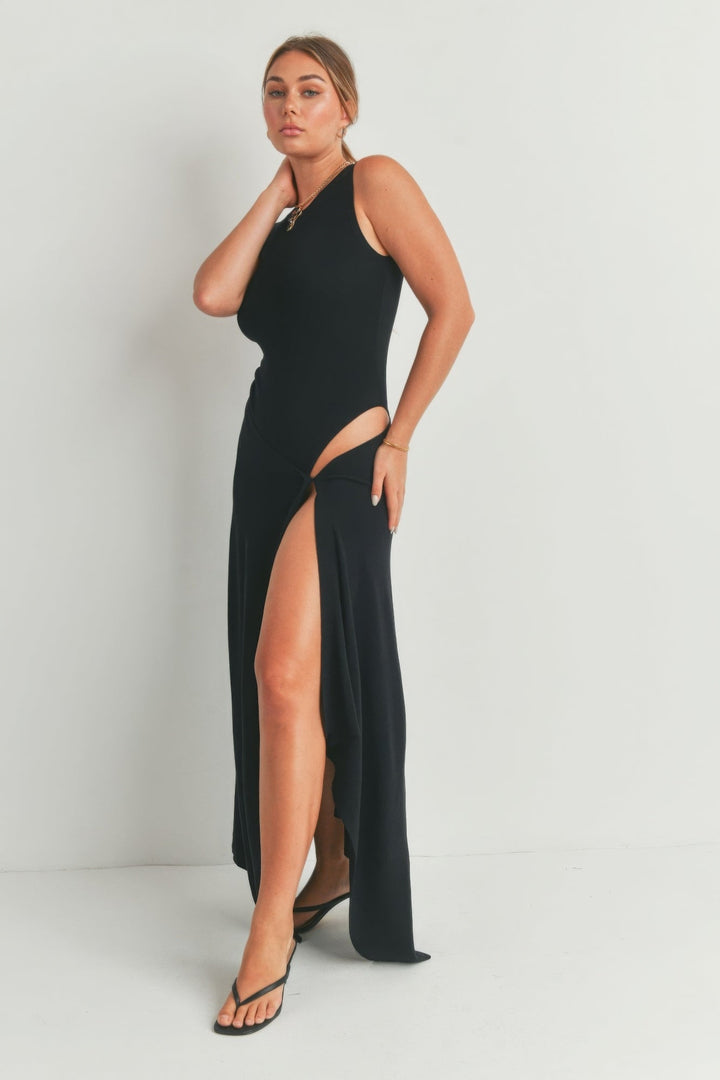 Maxi Dress With Slit - GirlSavvi