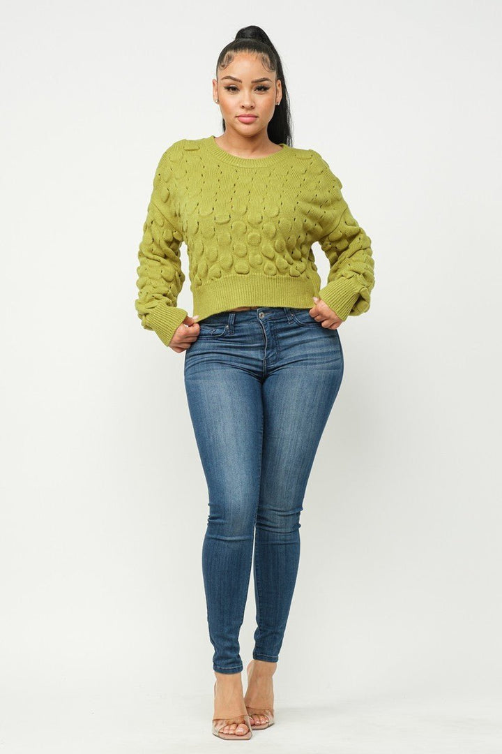 Women’s - Checker Sweater Top - GirlSavvi