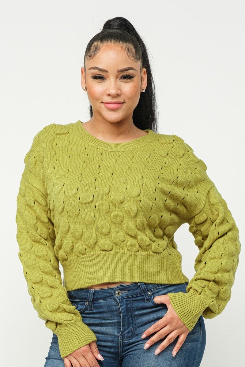 Women’s - Checker Sweater Top - GirlSavvi