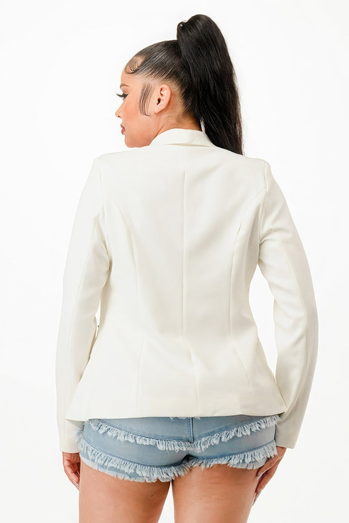 Women’s Double Breasted Blazer Jacket - GirlSavvi