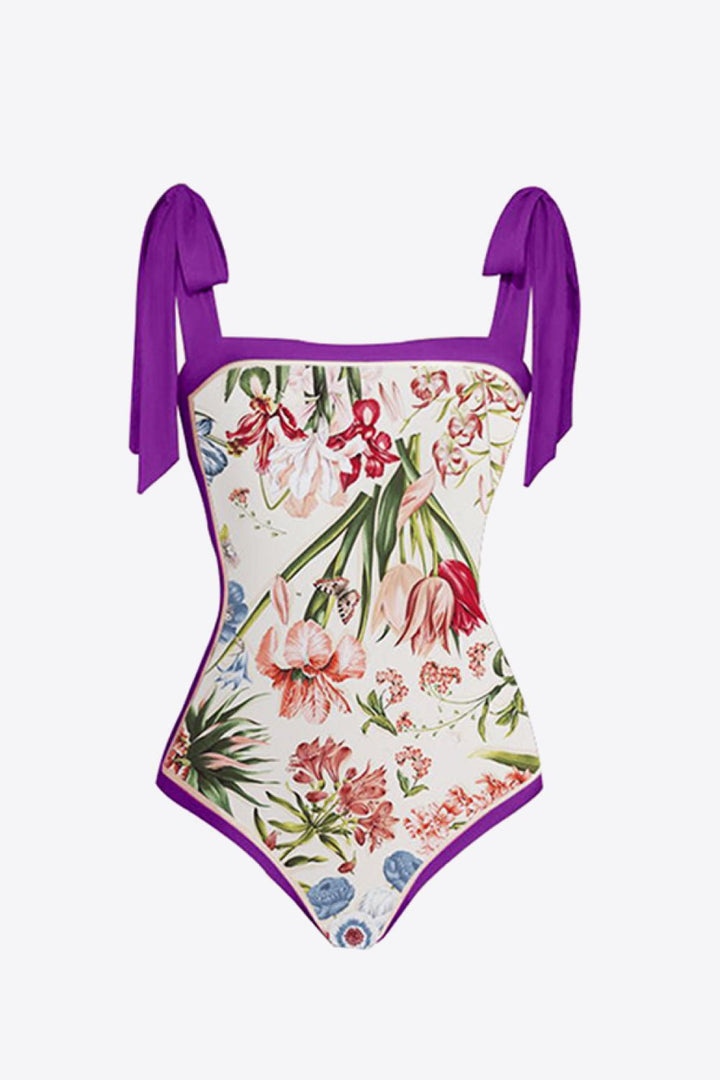 Women's Floral Tie Shoulder Two - Piece Swim Set - GirlSavvi