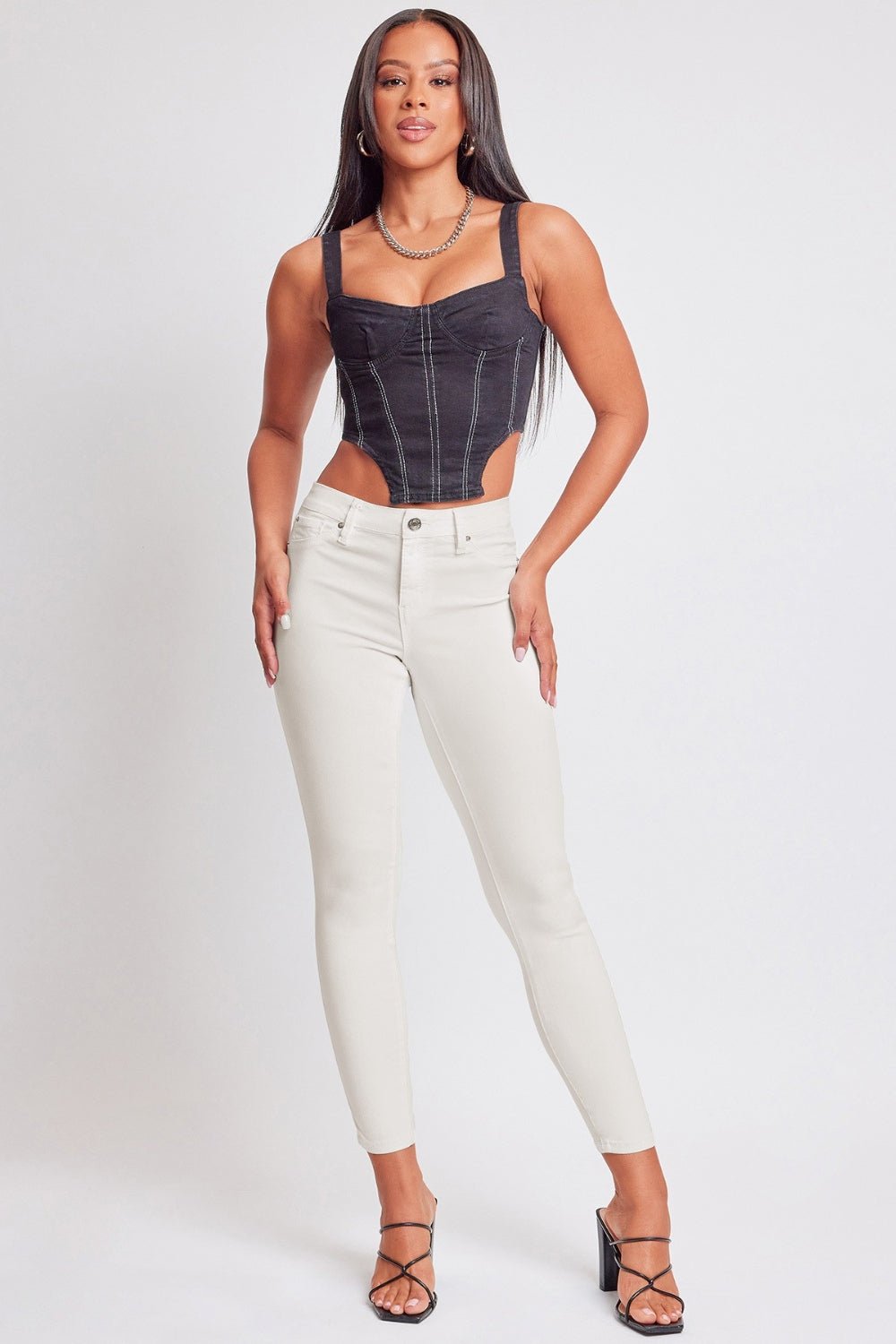 YMI Jeanswear Hyperstretch Mid - Rise Skinny Jeans - GirlSavvi